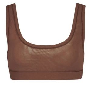 SKIMS Summer Mesh Scoop Neck Bralette NWOT | Sz: M | Color: Jasper